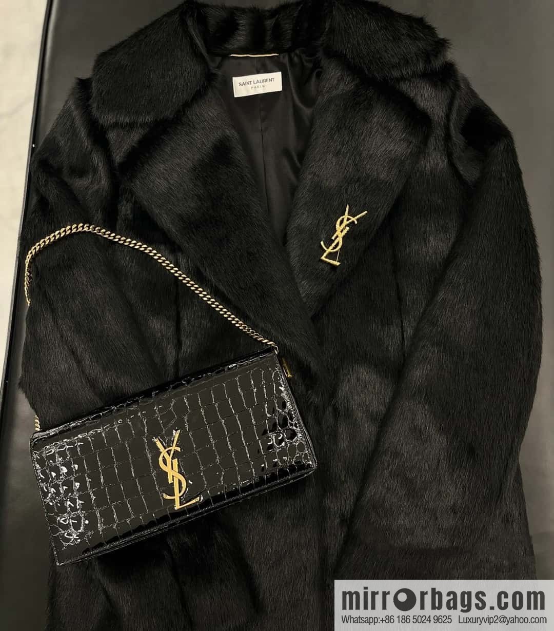 KATE 99 imported leather stone pattern handbag black stone pattern/gold model: 723660