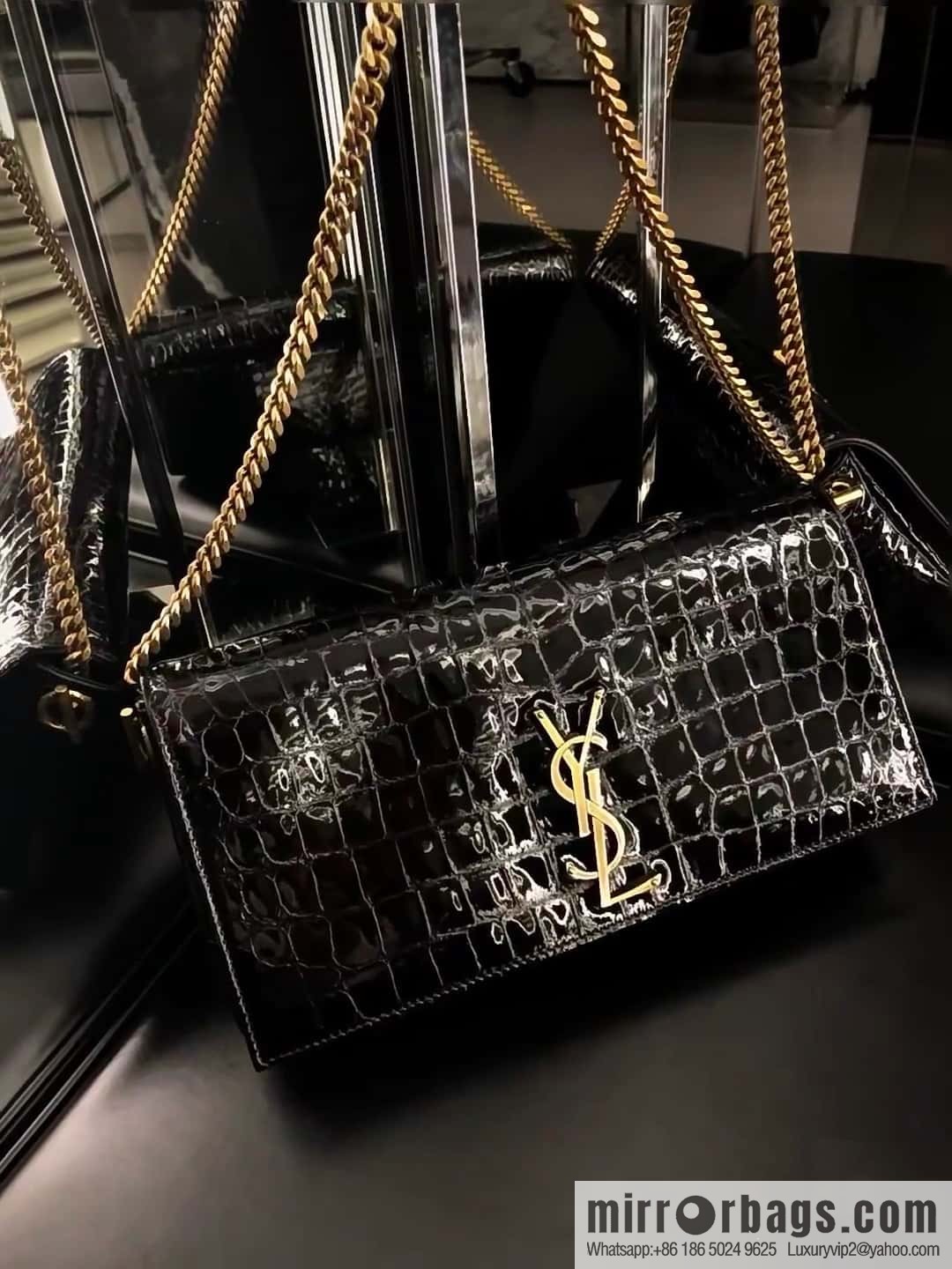 KATE 99 imported leather stone pattern handbag black stone pattern/gold model: 723660