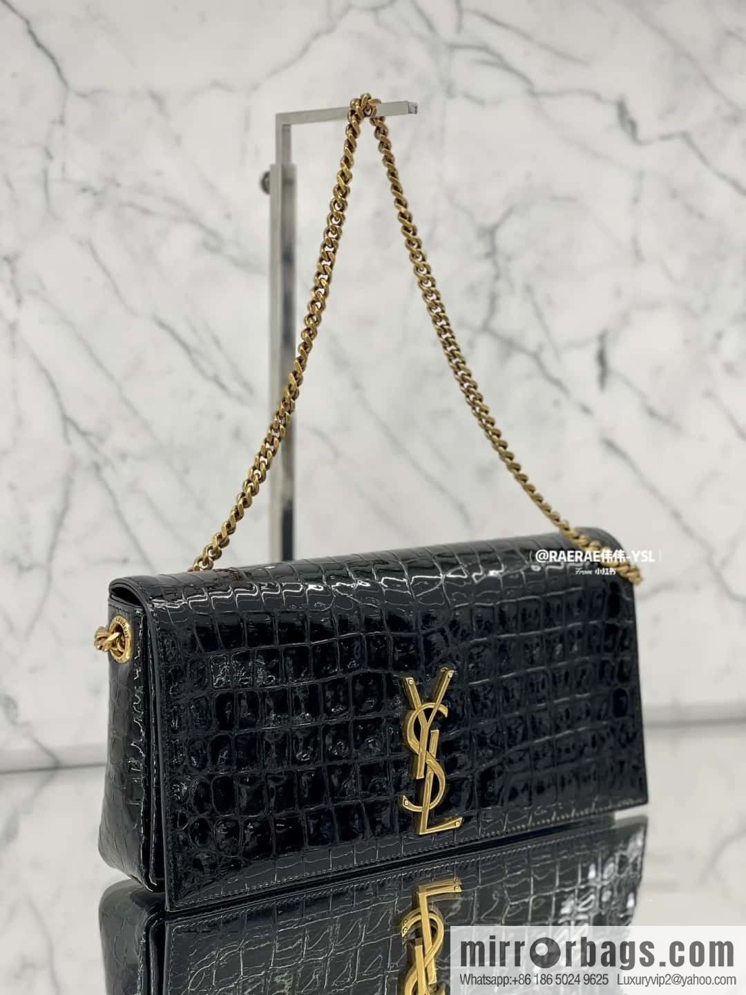 KATE 99 imported leather stone pattern handbag black stone pattern/gold model: 723660