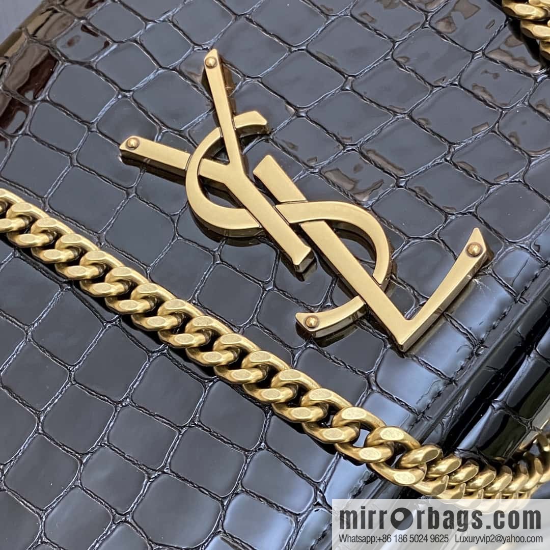 KATE 99 imported leather stone pattern handbag black stone pattern/gold model: 723660