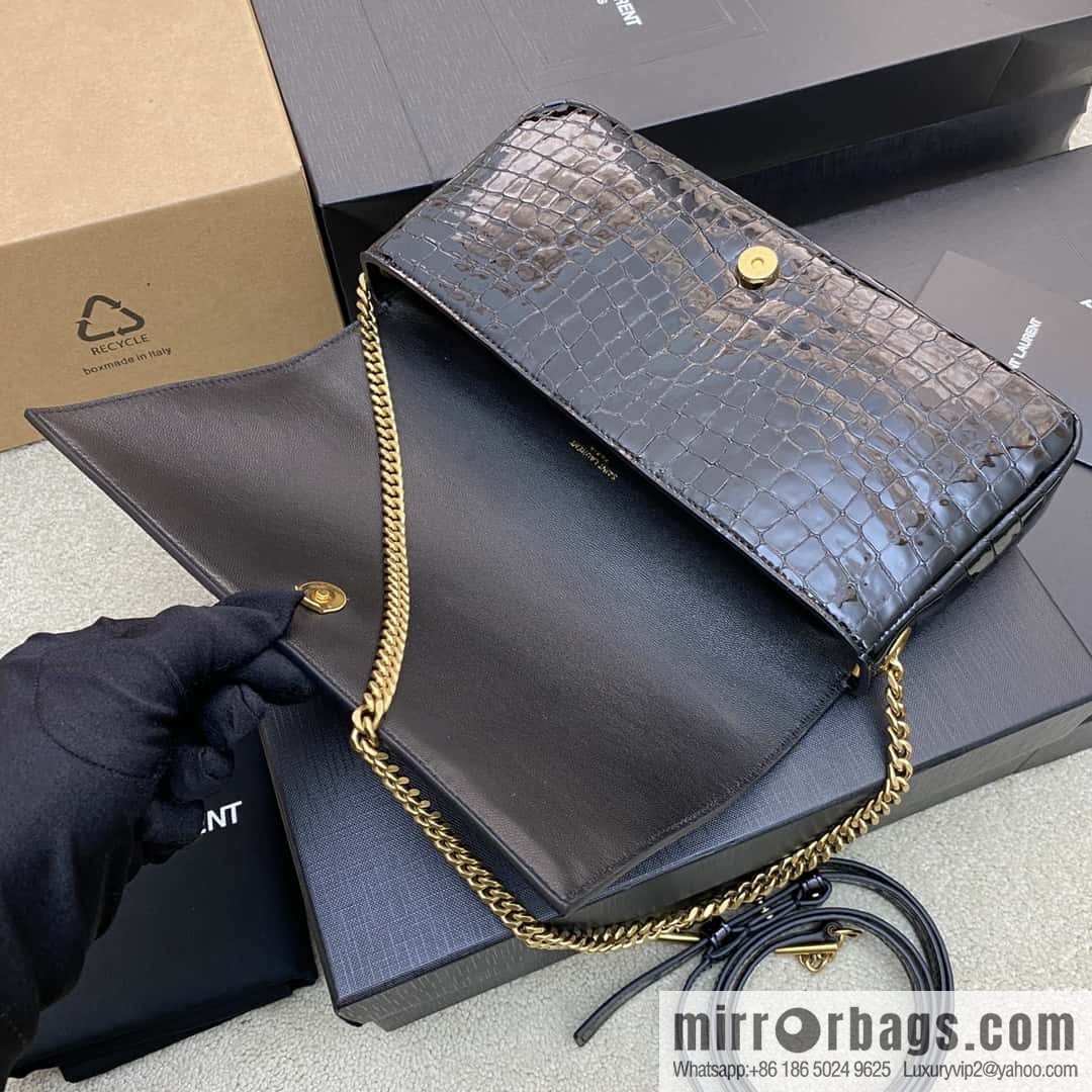 KATE 99 imported leather stone pattern handbag black stone pattern/gold model: 723660