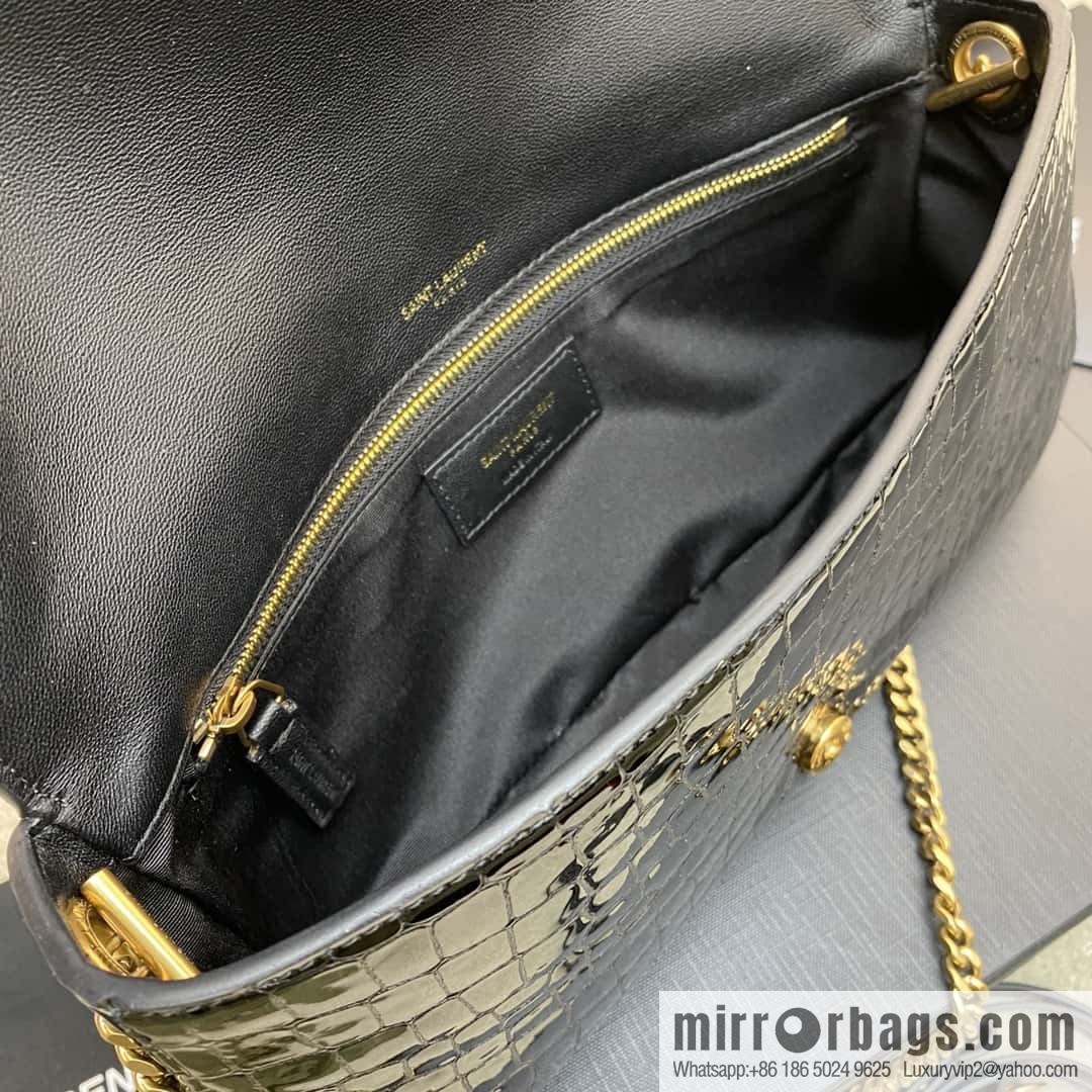 KATE 99 imported leather stone pattern handbag black stone pattern/gold model: 723660