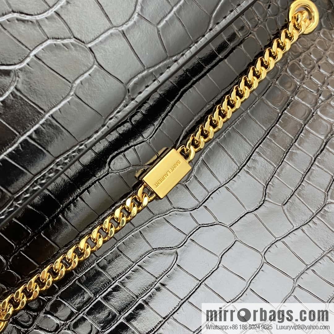 Y's most classic style Kate chain strap crossbody bag black crocodile/gold Model: 354021