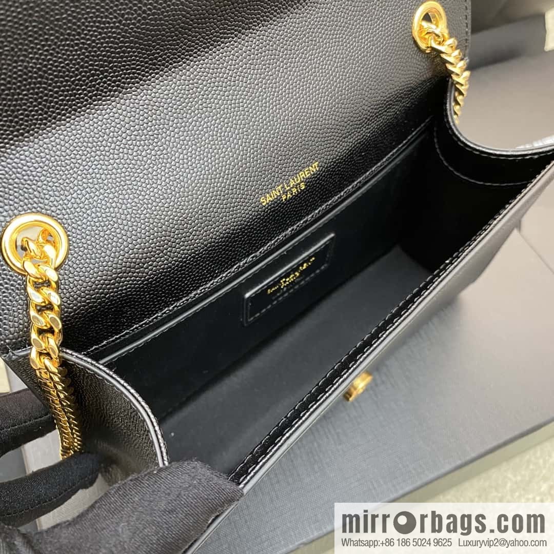 KATE most classic style crocodile leather black ball pattern/gold buckle Model: 377629