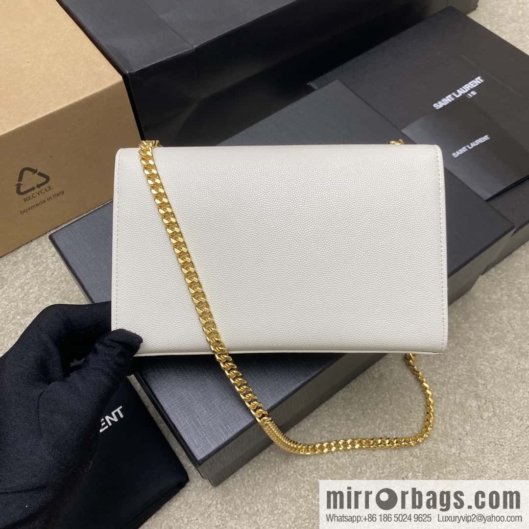 KATE most classic style crocodile leather white ball pattern/gold model: 377629