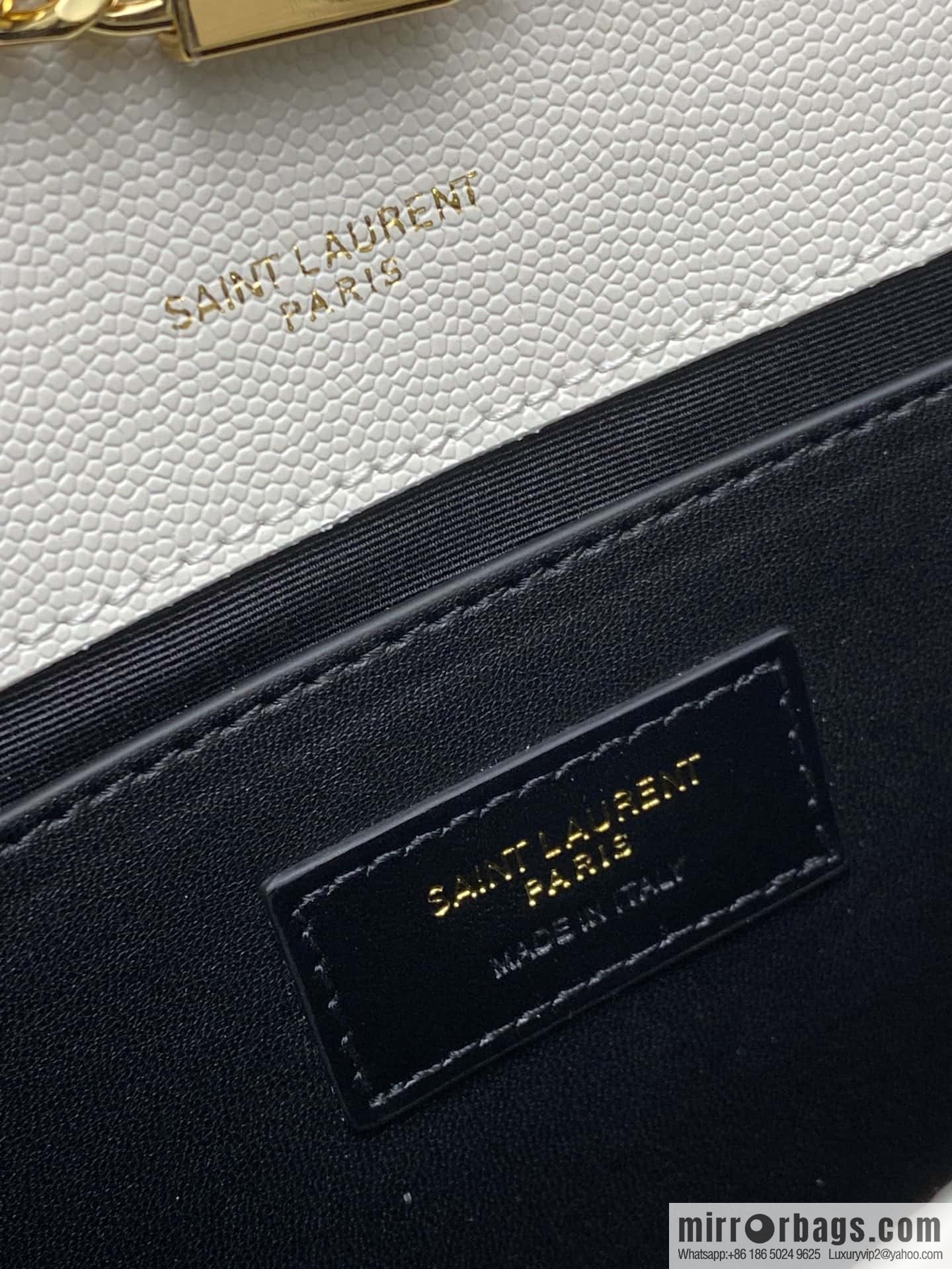 KATE most classic style crocodile leather white ball pattern/gold model: 377629