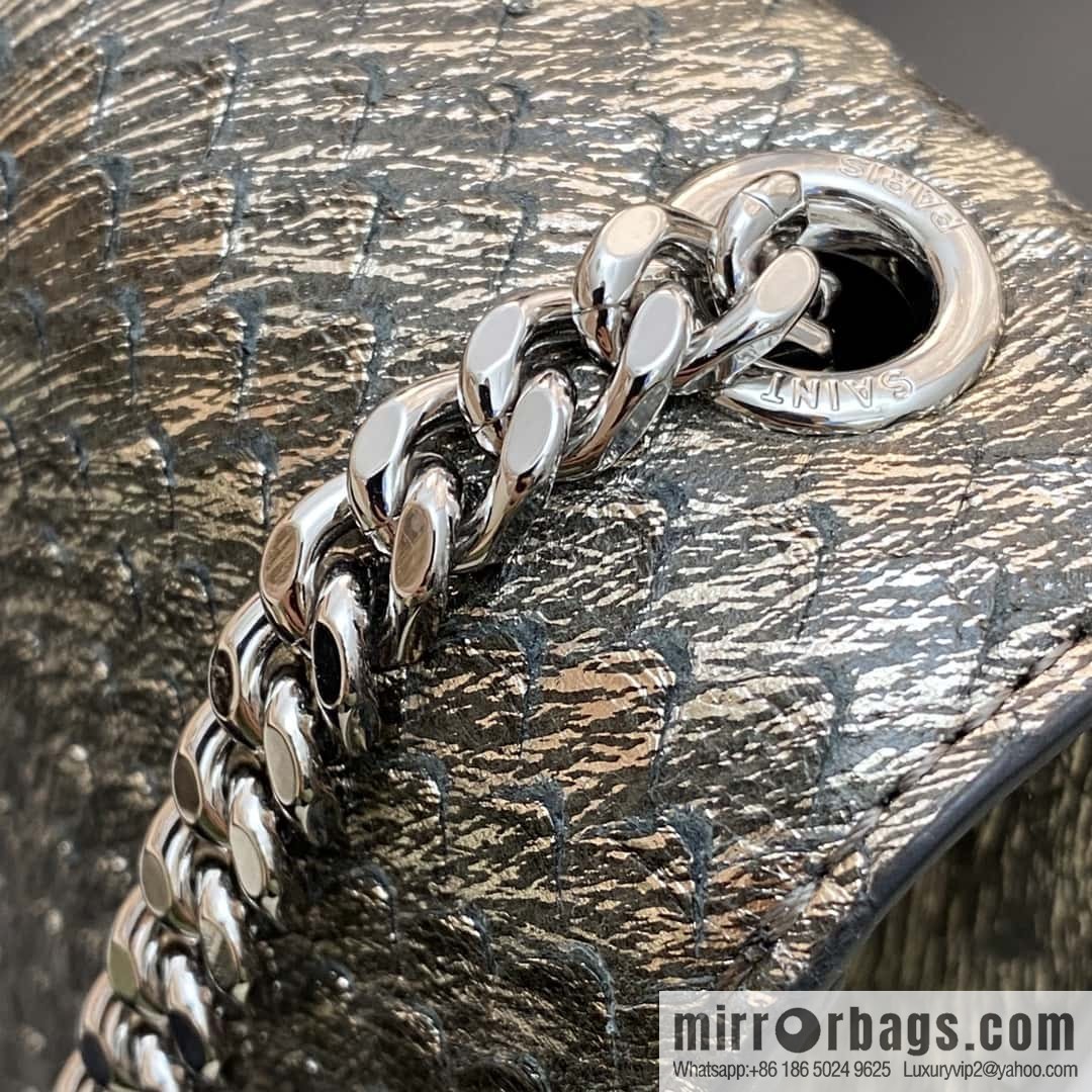 KATE most classic style crocodile leather snake pattern/silver model: 377629