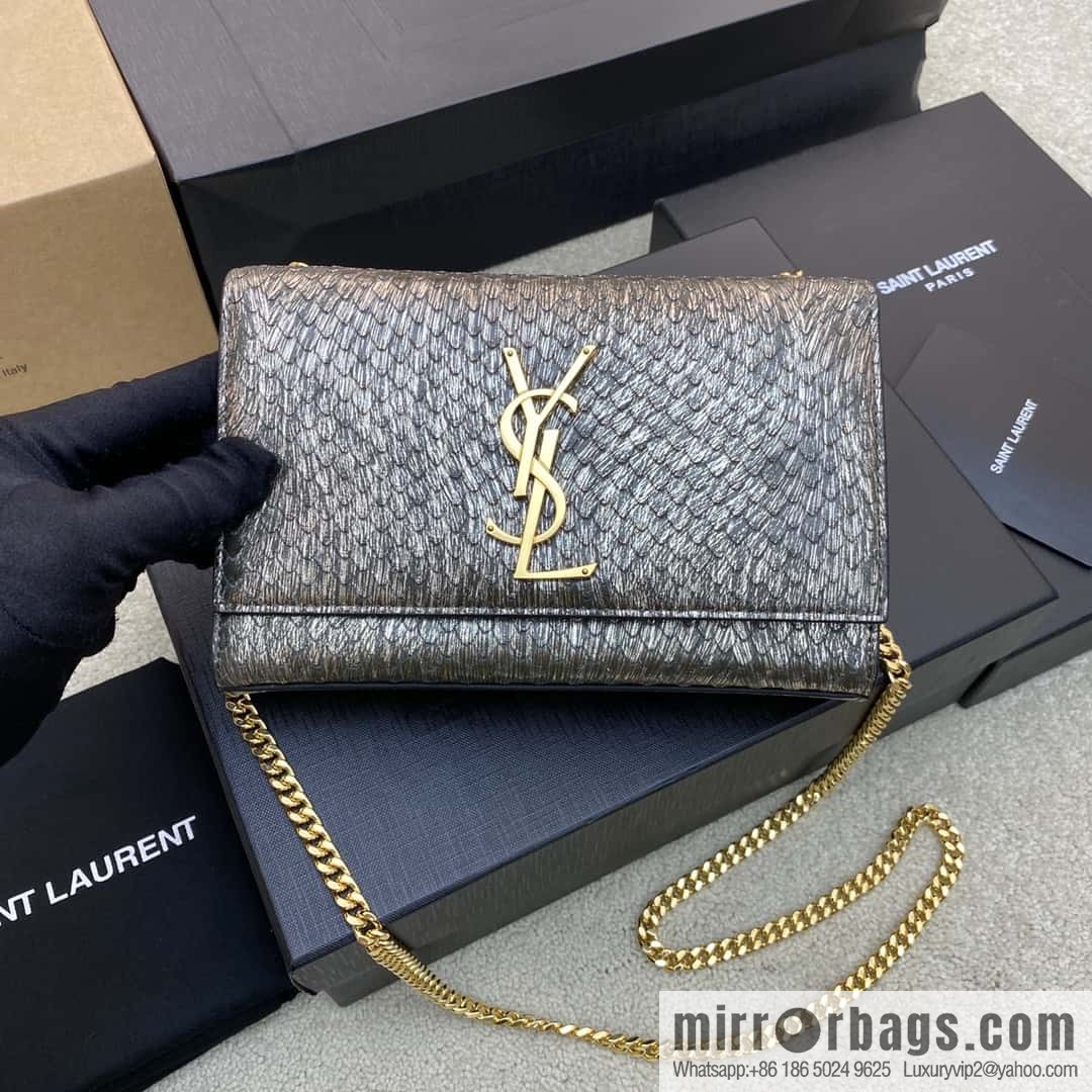 KATE most classic style crocodile leather snake pattern/gold model: 377629