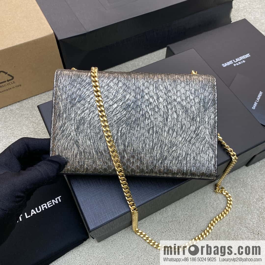 KATE most classic style crocodile leather snake pattern/gold model: 377629