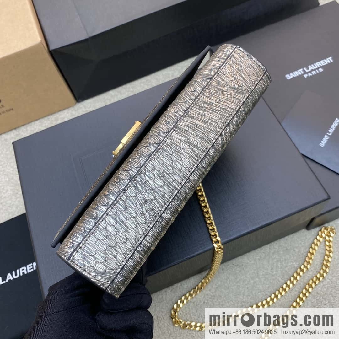 KATE most classic style crocodile leather snake pattern/gold model: 377629