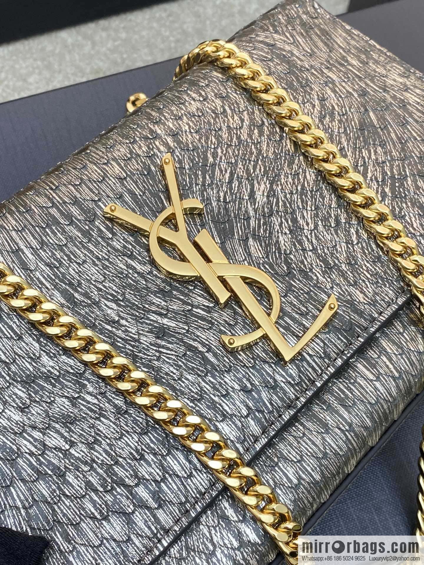 KATE most classic style crocodile leather snake pattern/gold model: 377629