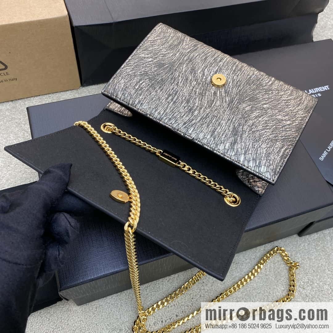 KATE most classic style crocodile leather snake pattern/gold model: 377629
