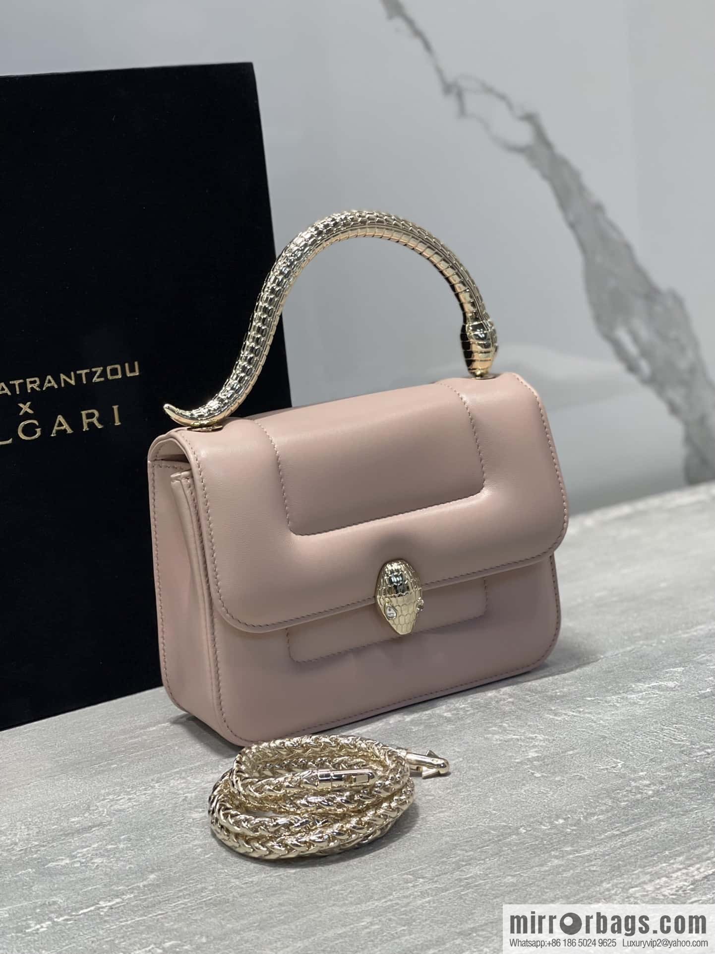 BVLGARI Bulgari small sheepskin snakehead bag Model: 291071