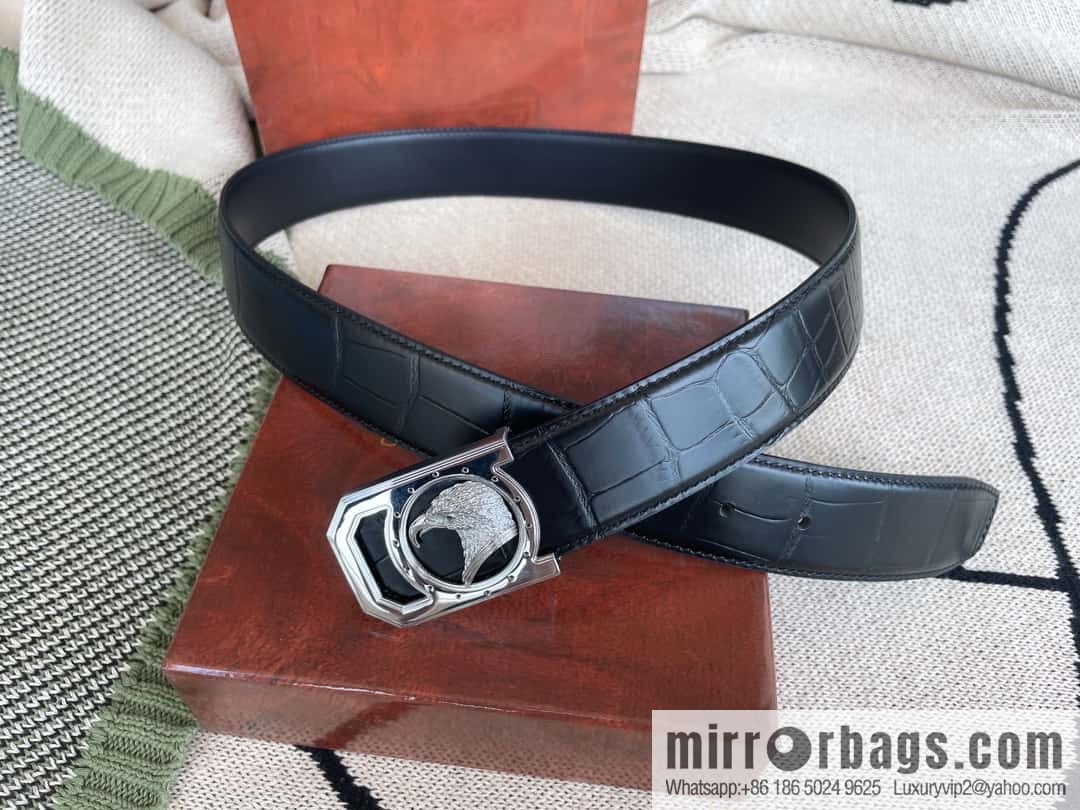Stefano. Ricci Stephen, stainless steel hand-carved craft eagle head belt 3.8cm