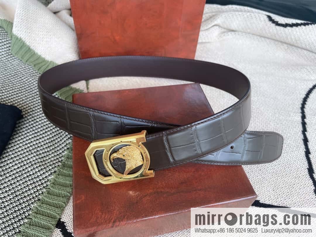 Stefano. Ricci Stephen, stainless steel hand-carved craft eagle head belt 3.8cm