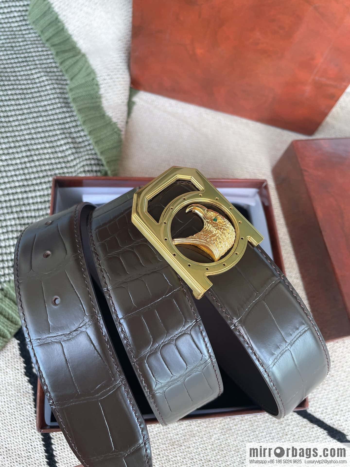 Stefano. Ricci Stephen, stainless steel hand-carved craft eagle head belt 3.8cm