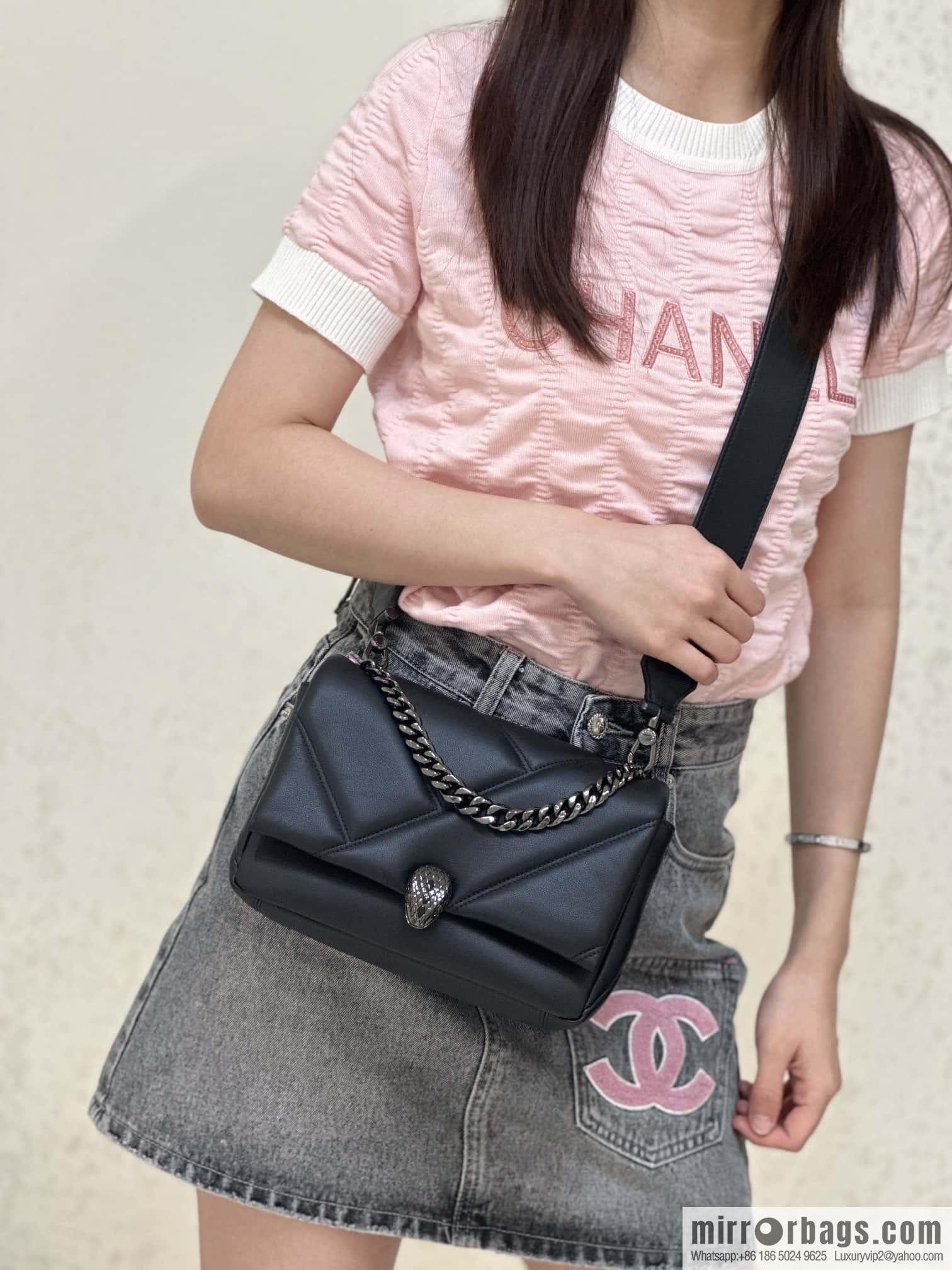 BVLGARI Bulgari SERPENTI CABOCHON series mini crossbody bag Model: 291088