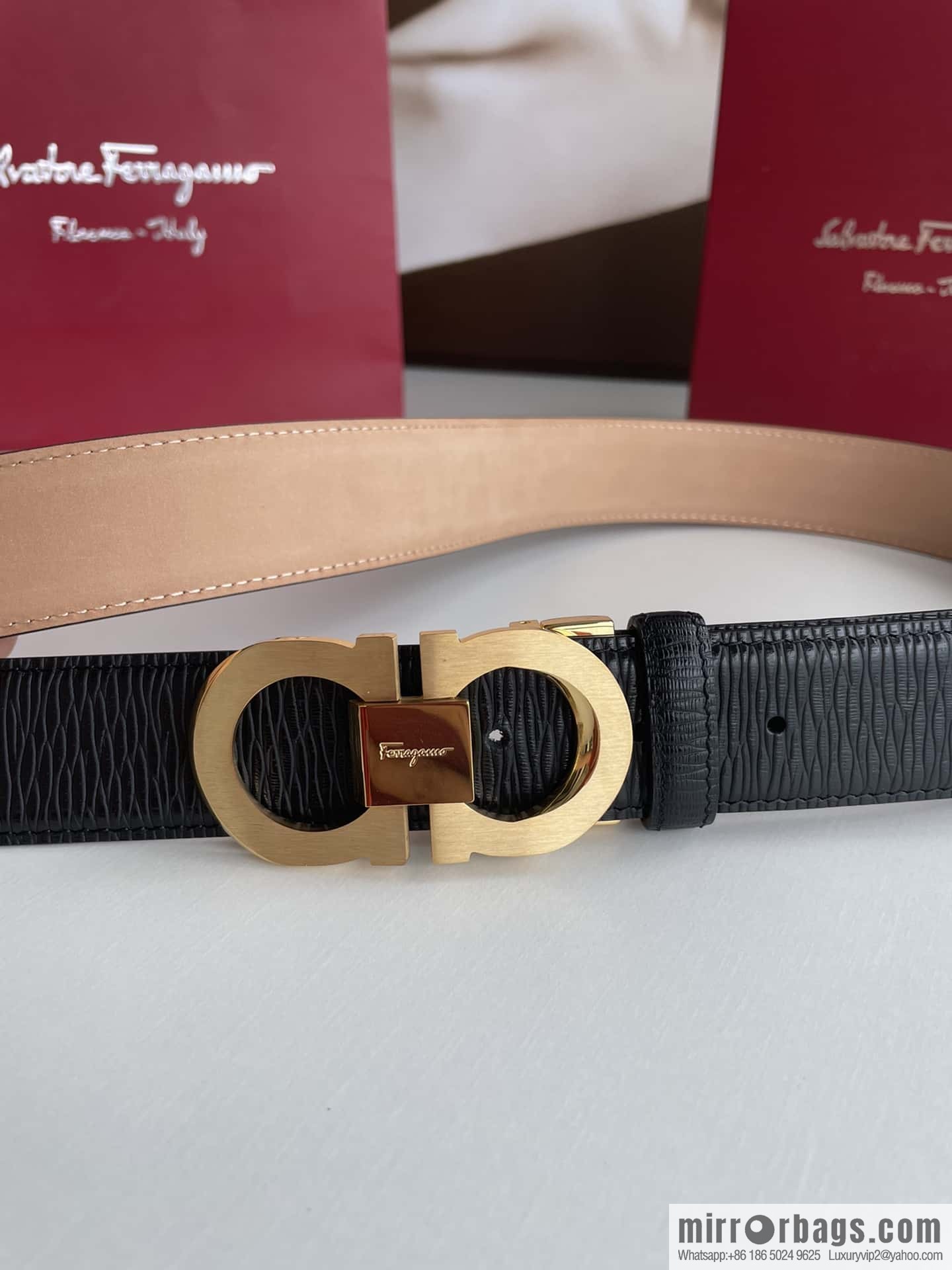 Salvatore Ferragamo (Italy) Men's Belt 3.5cm