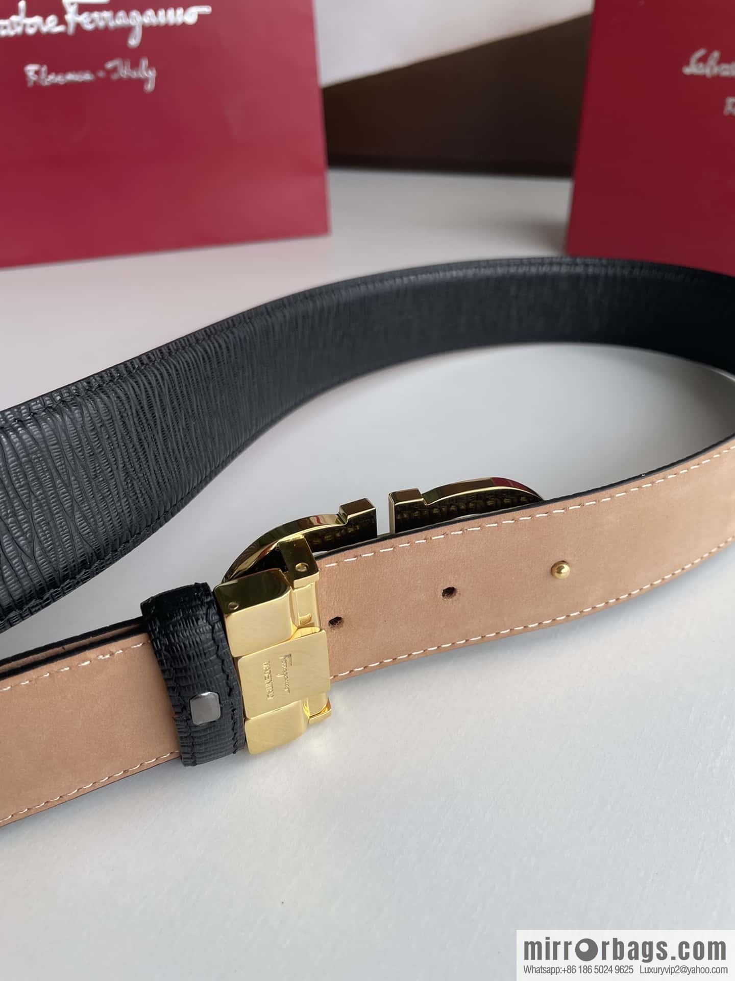 Salvatore Ferragamo (Italy) Men's Belt 3.5cm