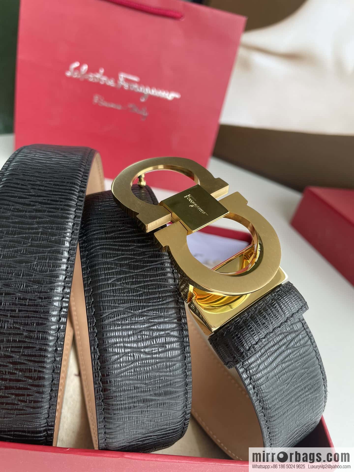Salvatore Ferragamo (Italy) Men's Belt 3.5cm