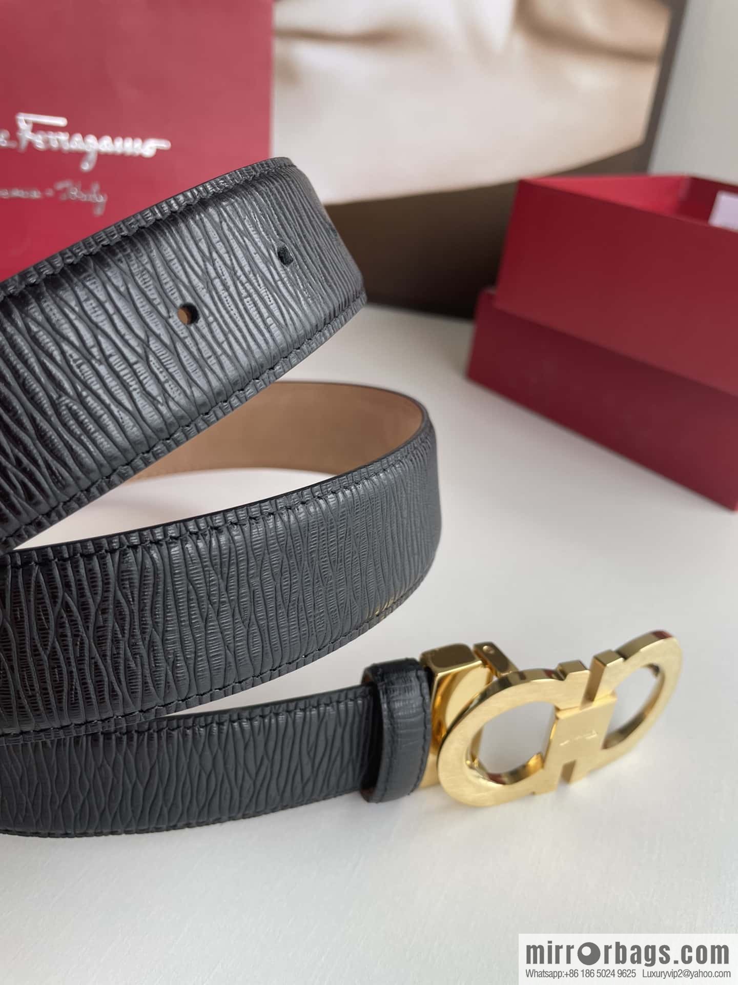 Salvatore Ferragamo (Italy) Men's Belt 3.5cm