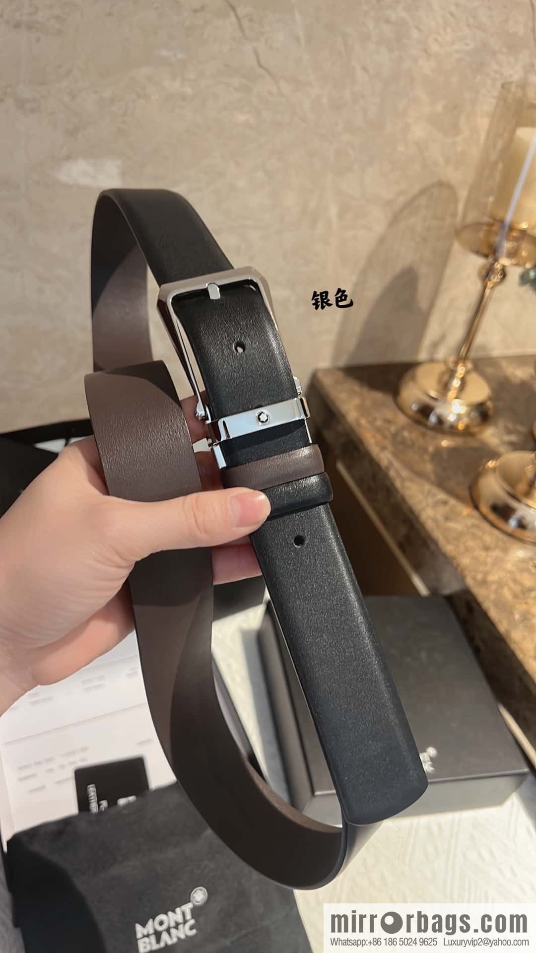 MONTBLANC Montblanc with leather waist belt 3.5cm