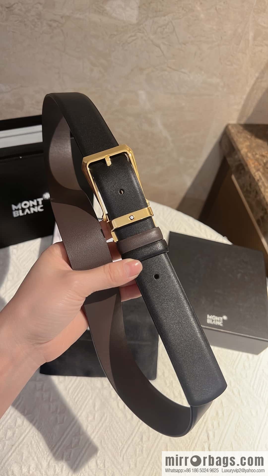 MONTBLANC Montblanc with leather waist belt 3.5cm