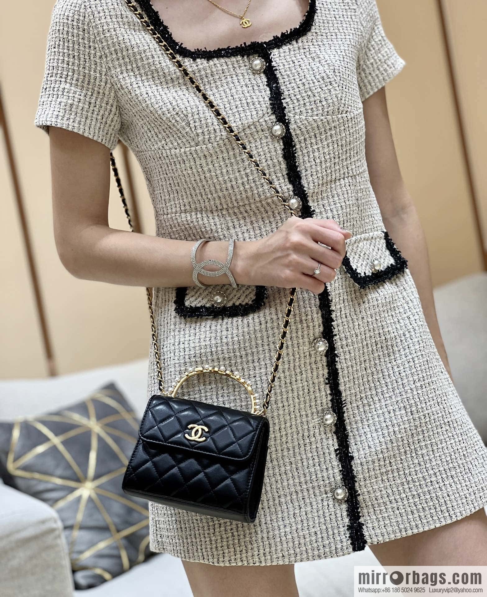 CHANEL 23B autumn and winter trailer series, diamond handle Kelly bag AP3513