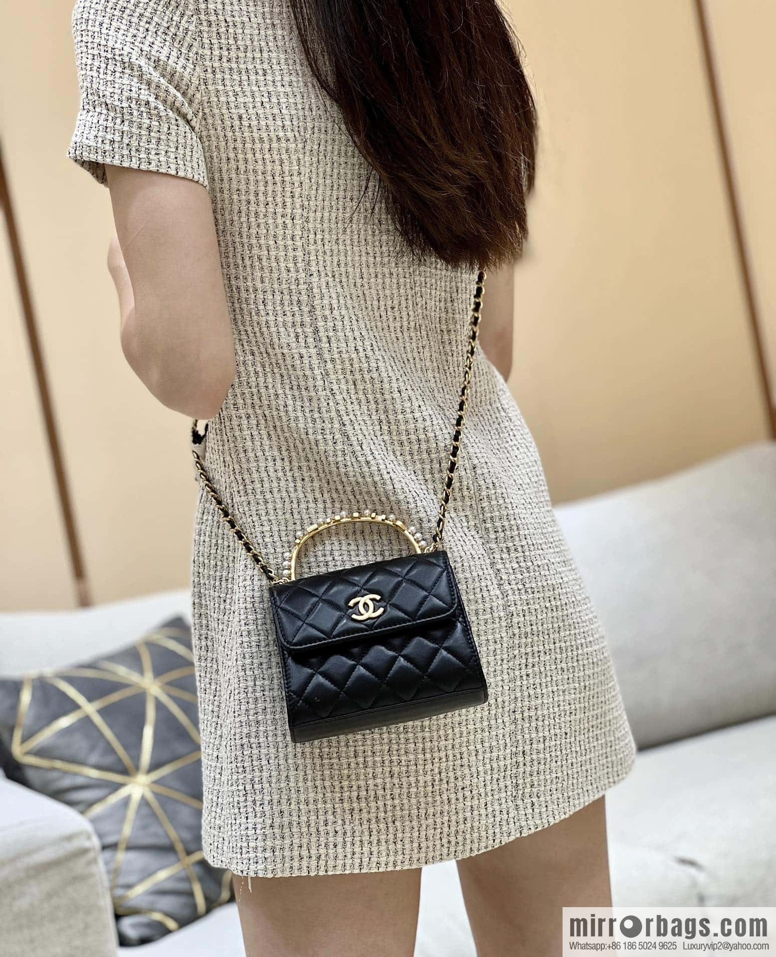 CHANEL 23B autumn and winter trailer series, diamond handle Kelly bag AP3513