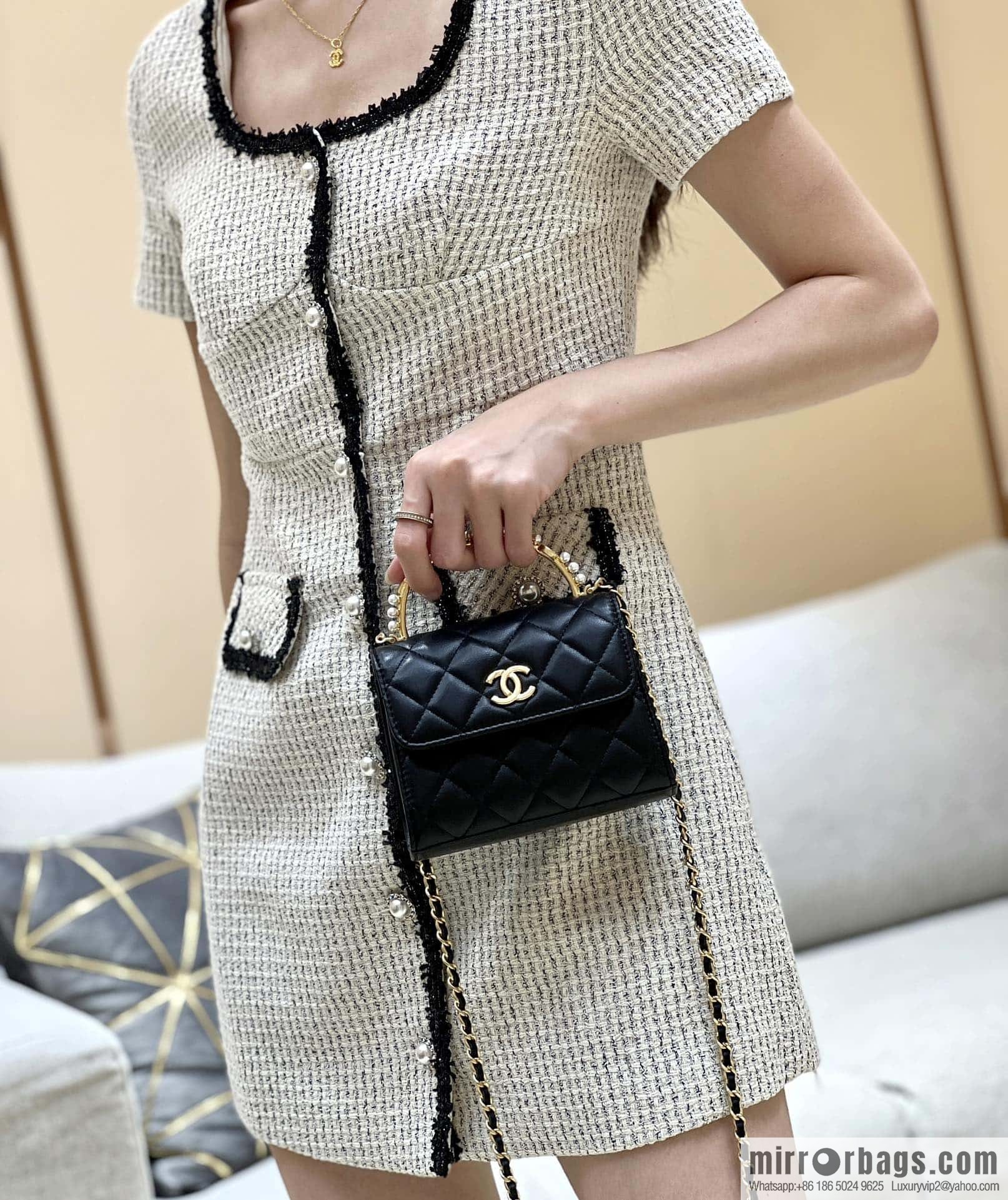 CHANEL 23B autumn and winter trailer series, diamond handle Kelly bag AP3513