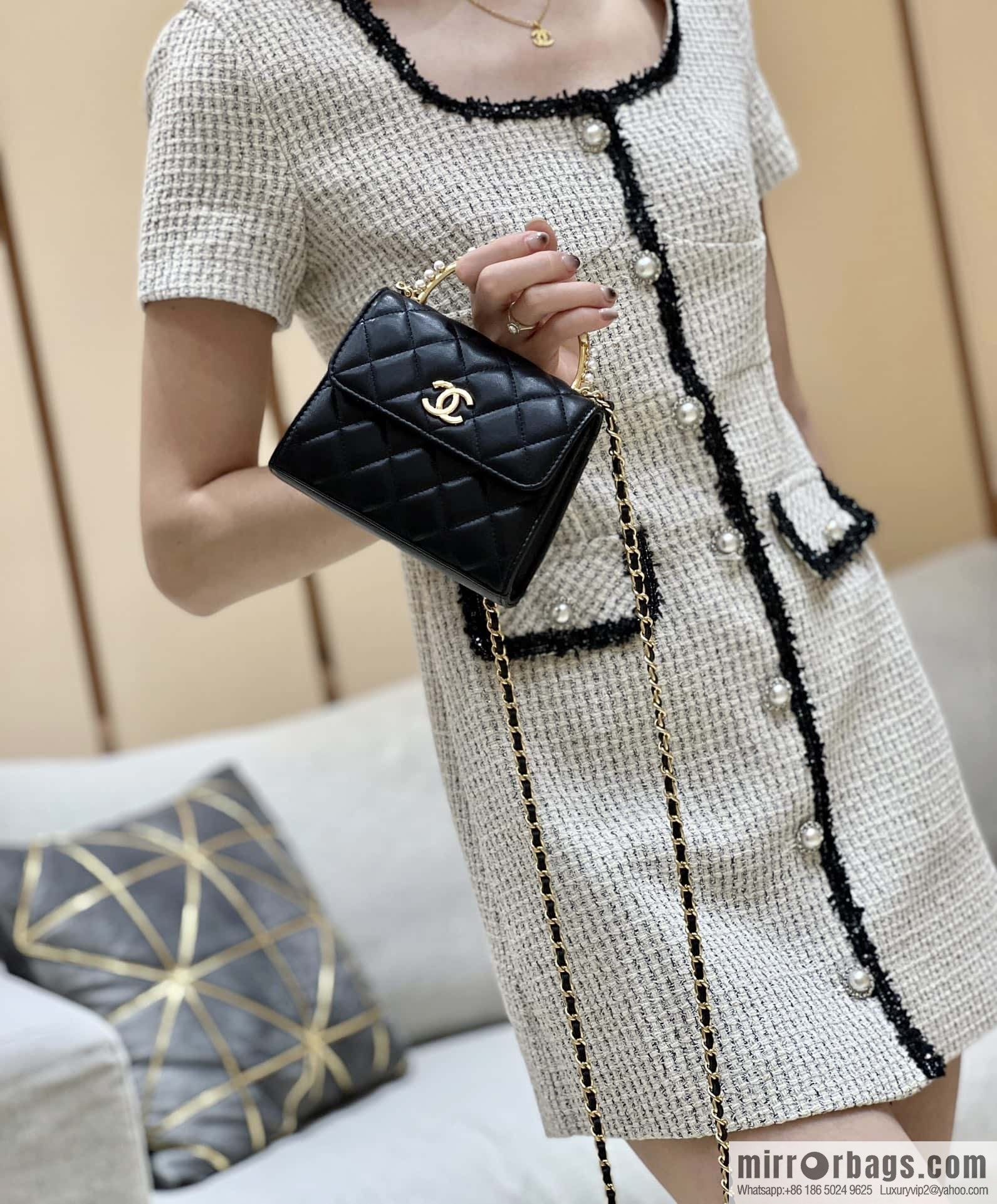 CHANEL 23B autumn and winter trailer series, diamond handle Kelly bag AP3513