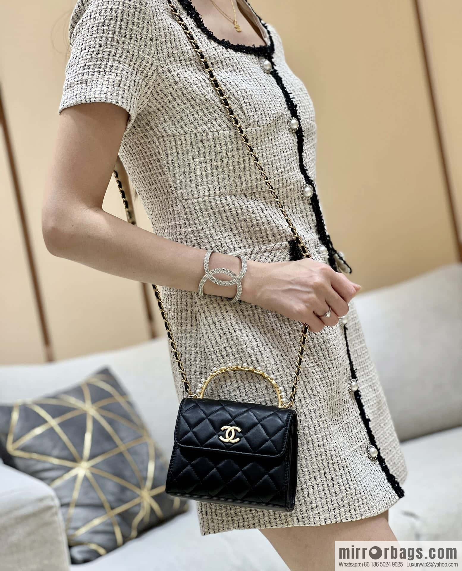 CHANEL 23B autumn and winter trailer series, diamond handle Kelly bag AP3513