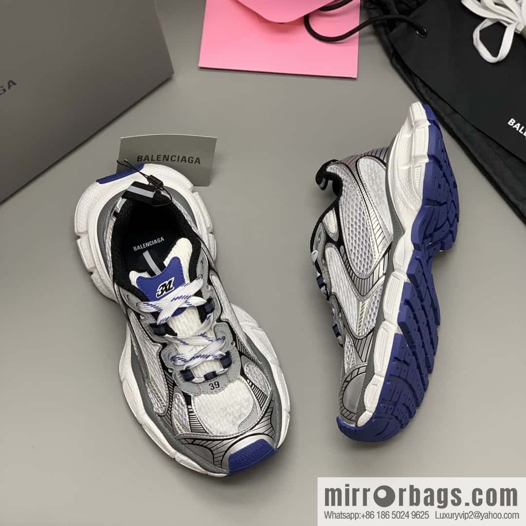 BALENCIAGA Balenciaga, mesh cloth splicing design, platform sneakers for men and women