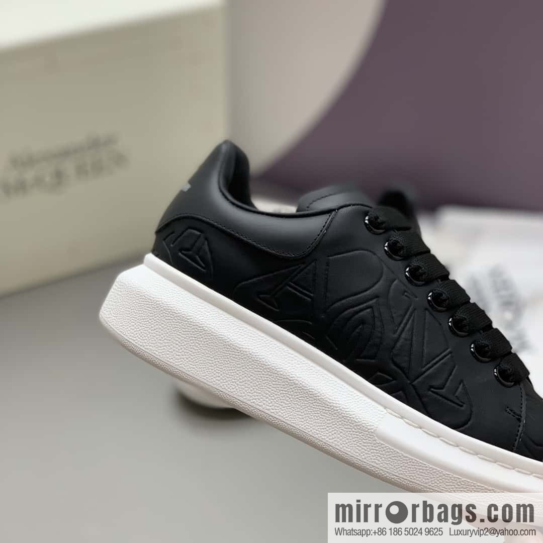 Alexander McQueen Alexander McQueen all-black embossed sneakers for men and women