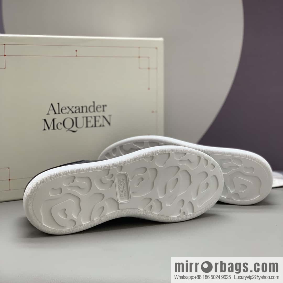 Alexander McQueen Alexander McQueen all-black embossed sneakers for men and women