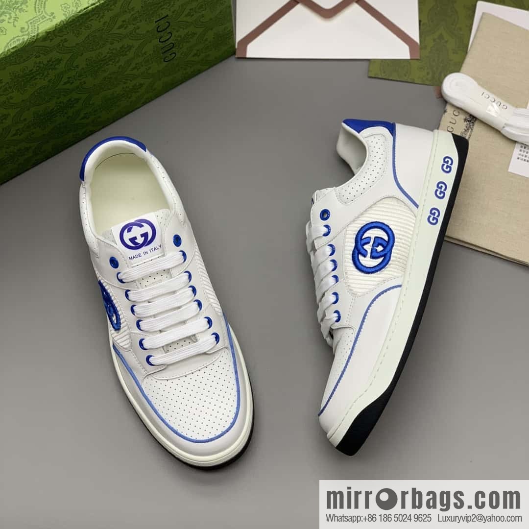 GUCCI side decoration classic double G men's casual shoes