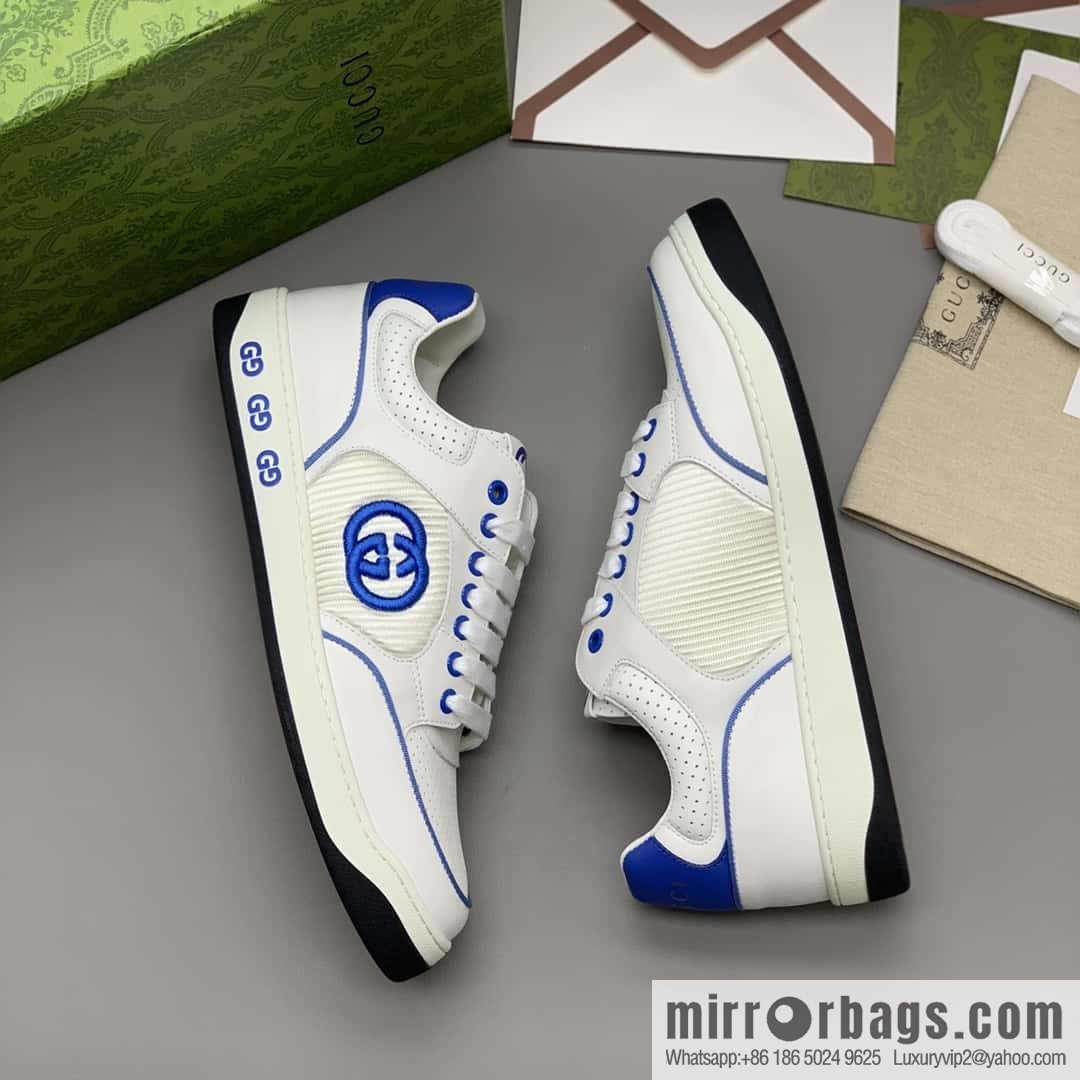 GUCCI side decoration classic double G men's casual shoes