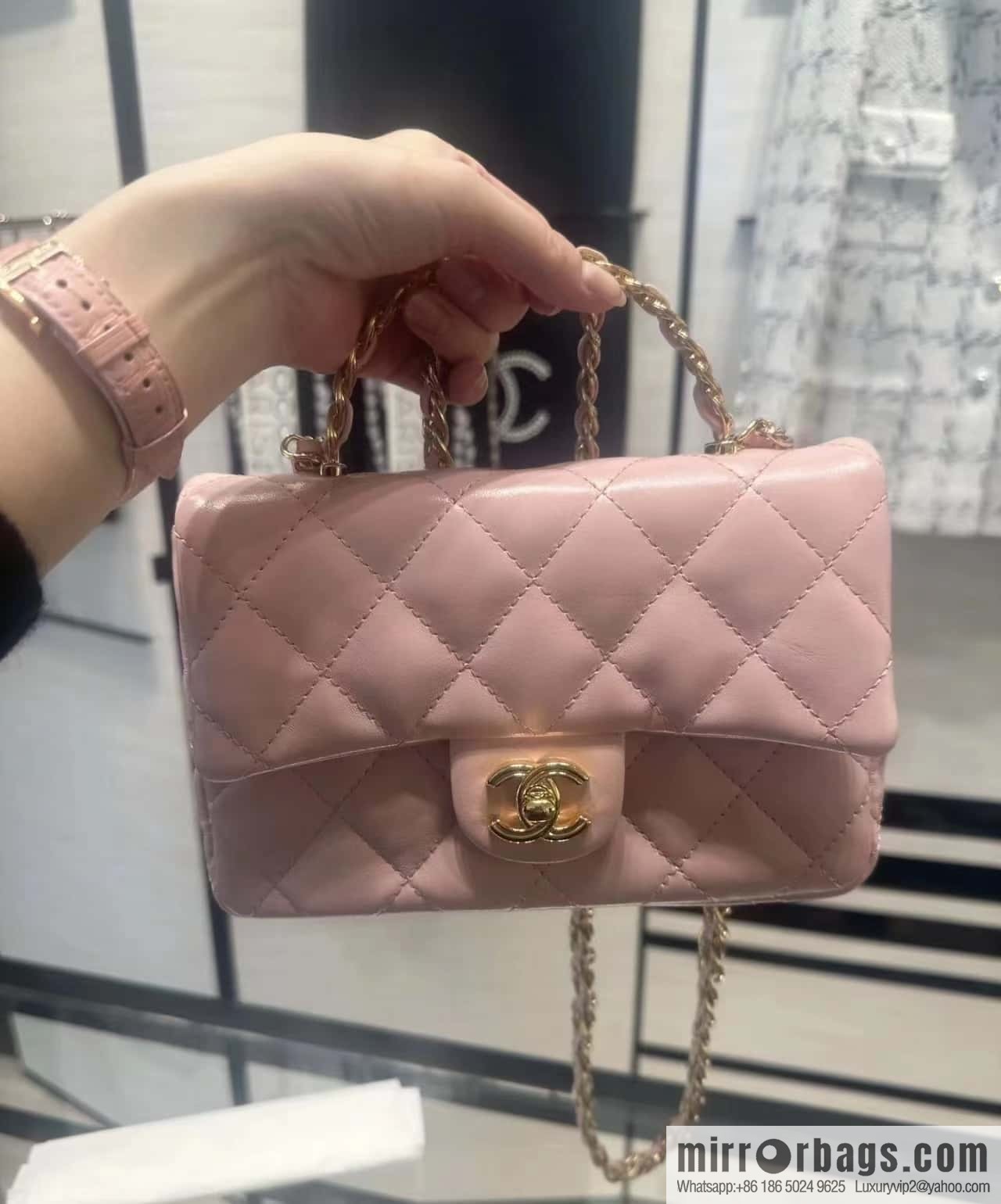 CHANEL 23S spring/summer series CF handle mini AS4023 pink