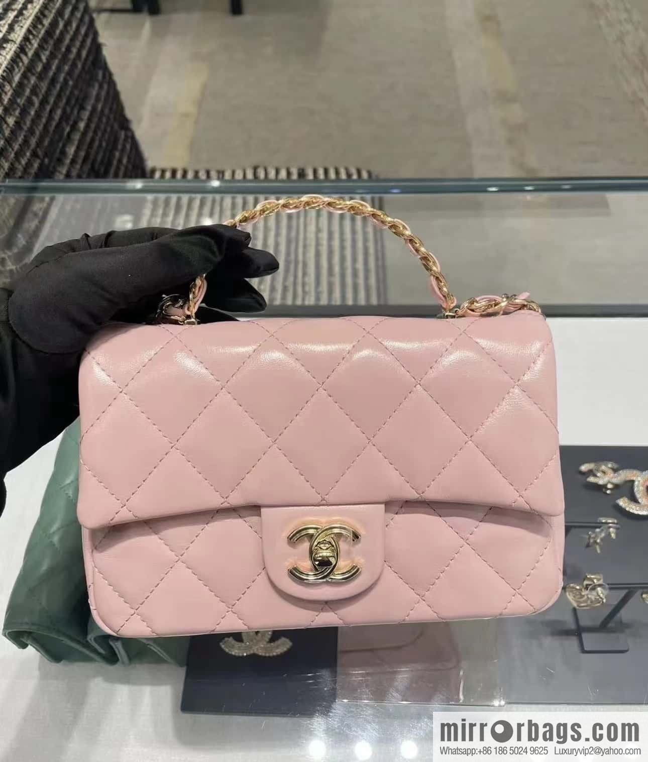 CHANEL 23S spring/summer series CF handle mini AS4023 pink