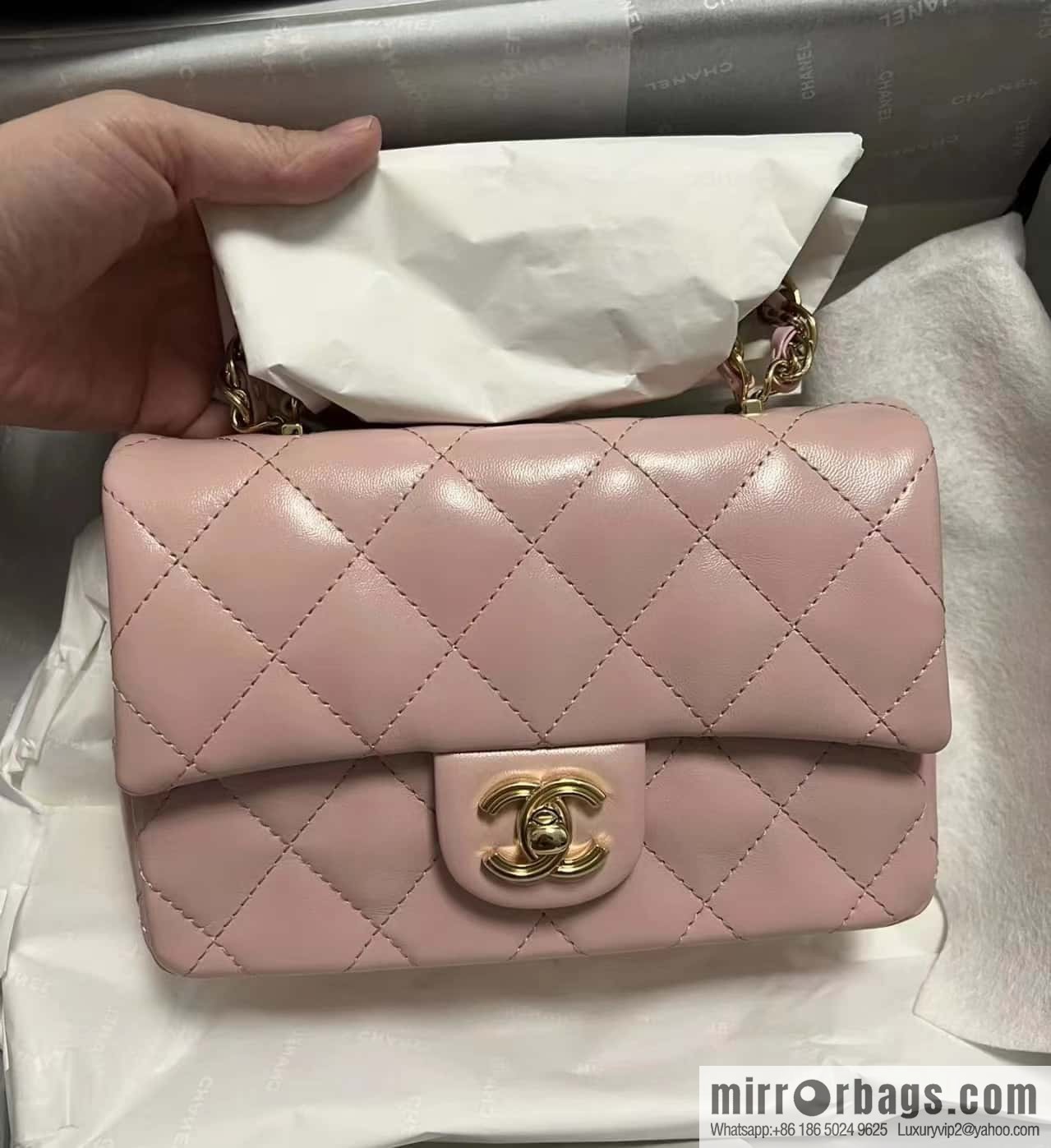 CHANEL 23S spring/summer series CF handle mini AS4023 pink
