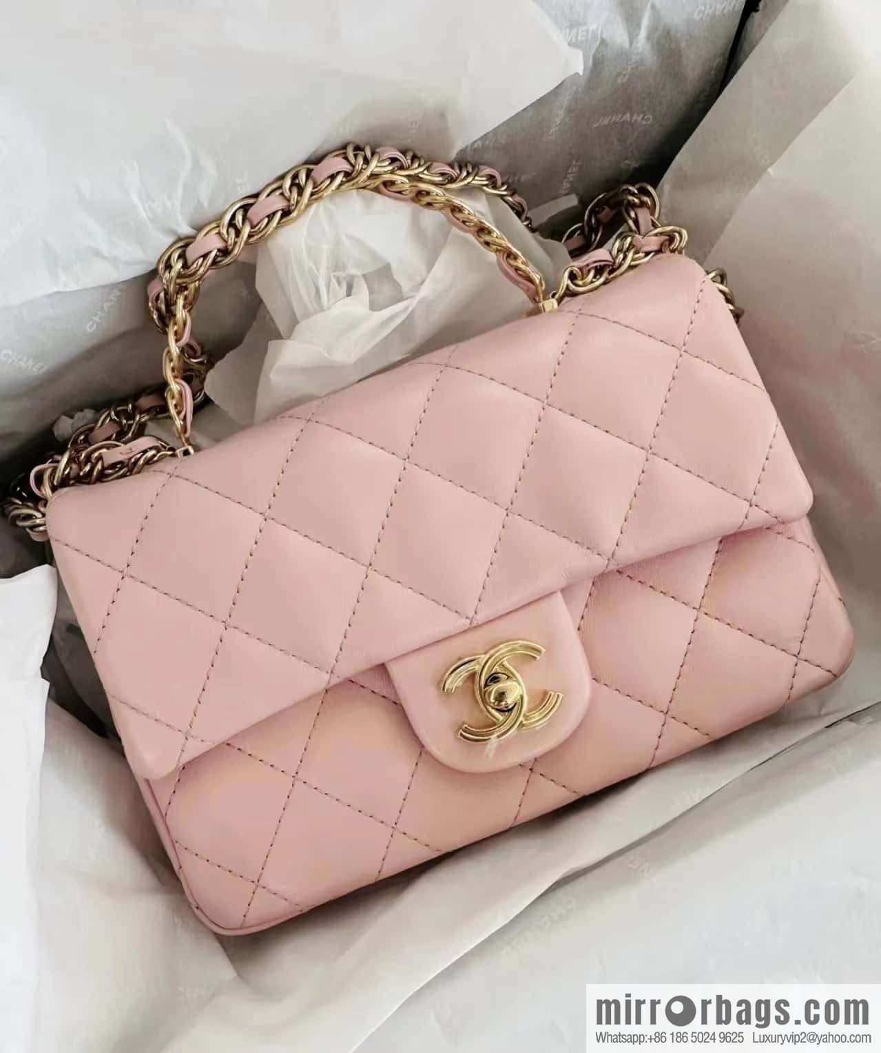CHANEL 23S spring/summer series CF handle mini AS4023 pink