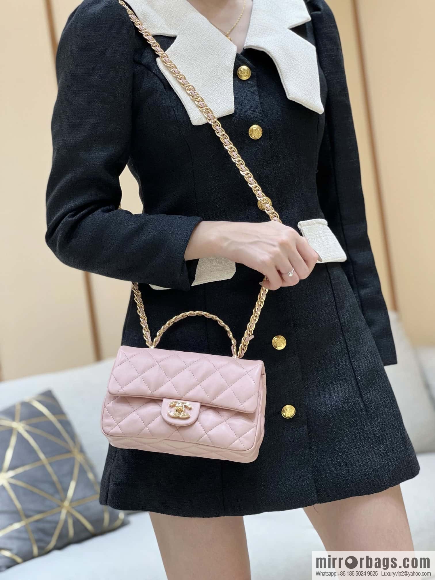 CHANEL 23S spring/summer series CF handle mini AS4023 pink