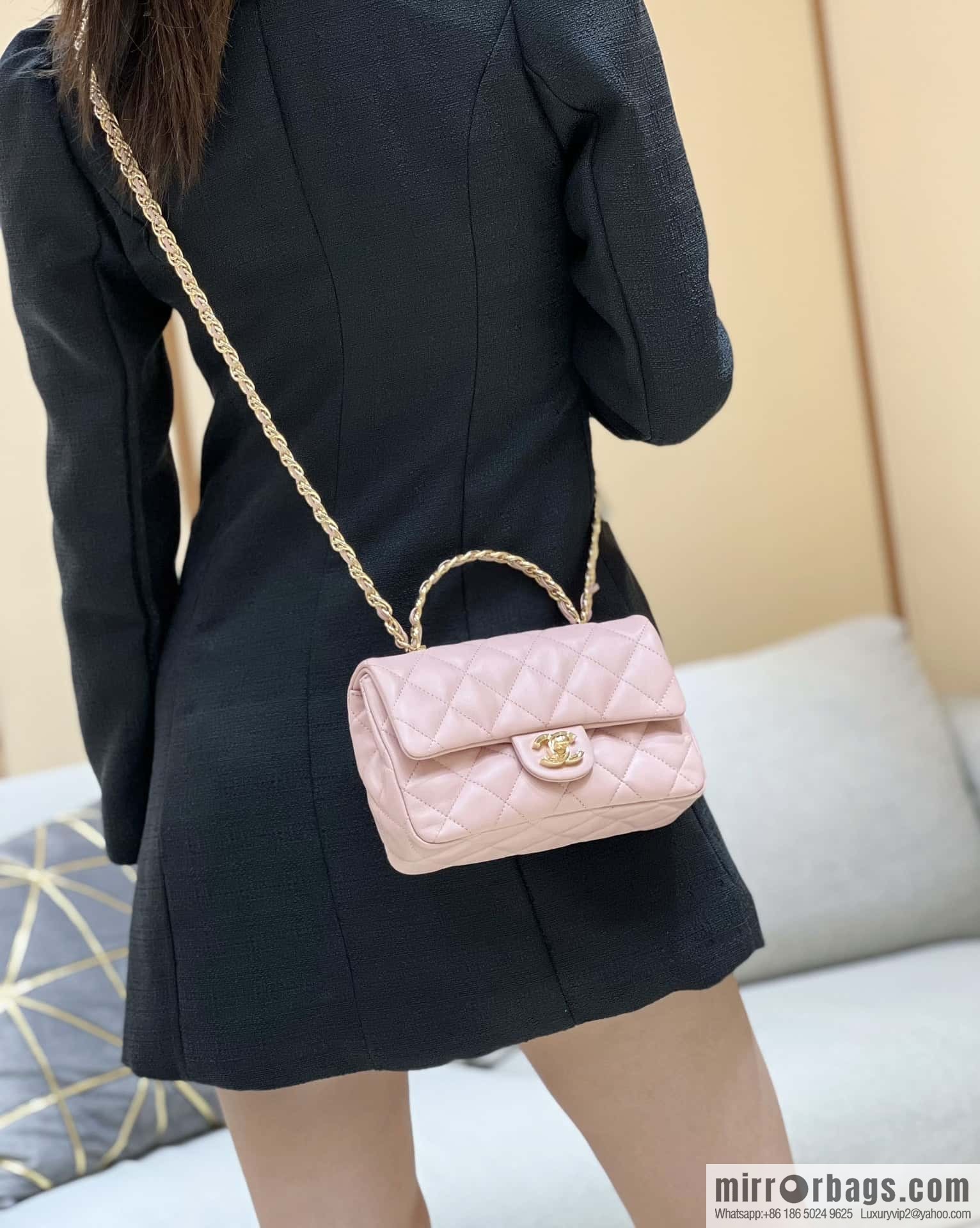 CHANEL 23S spring/summer series CF handle mini AS4023 pink