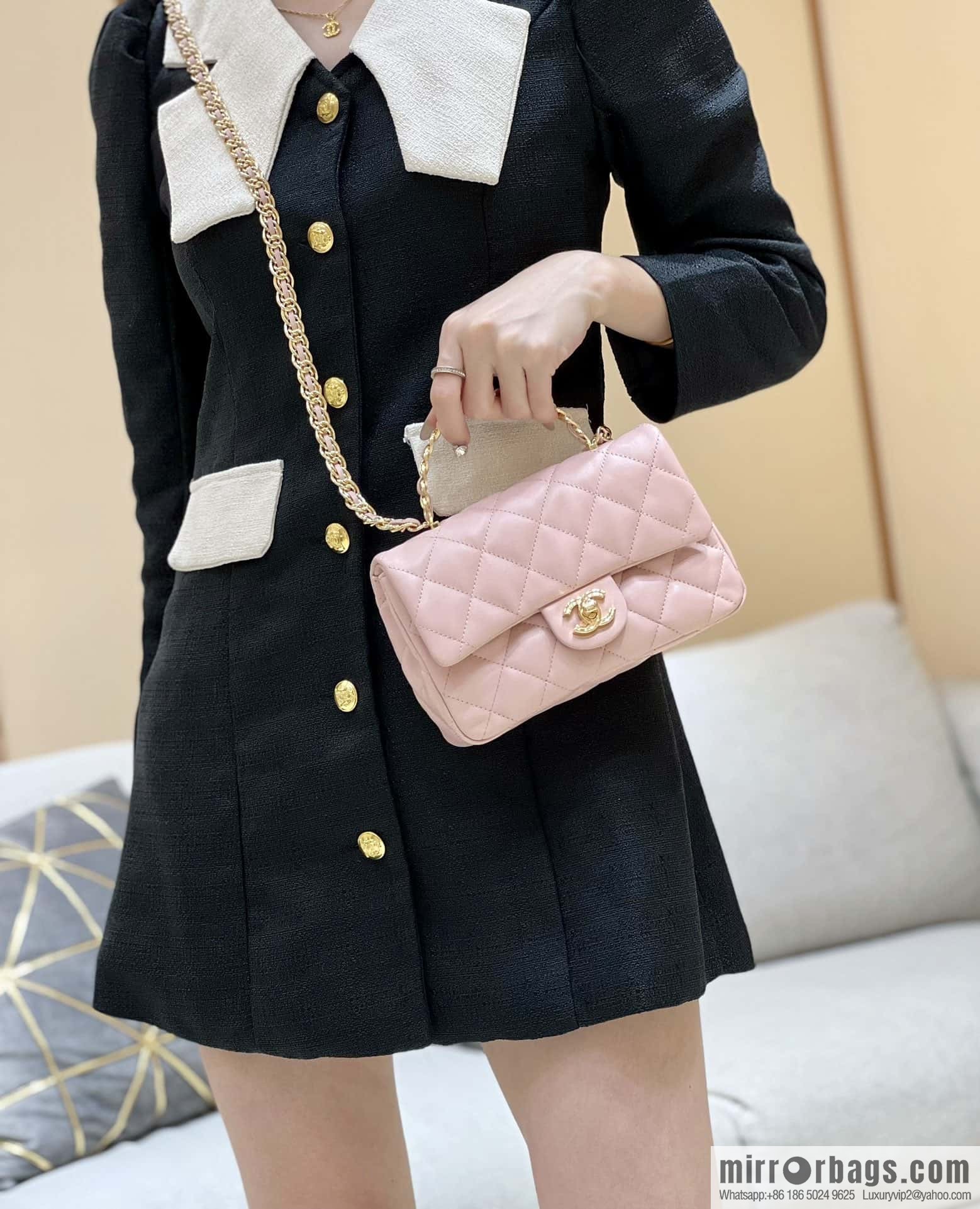CHANEL 23S spring/summer series CF handle mini AS4023 pink