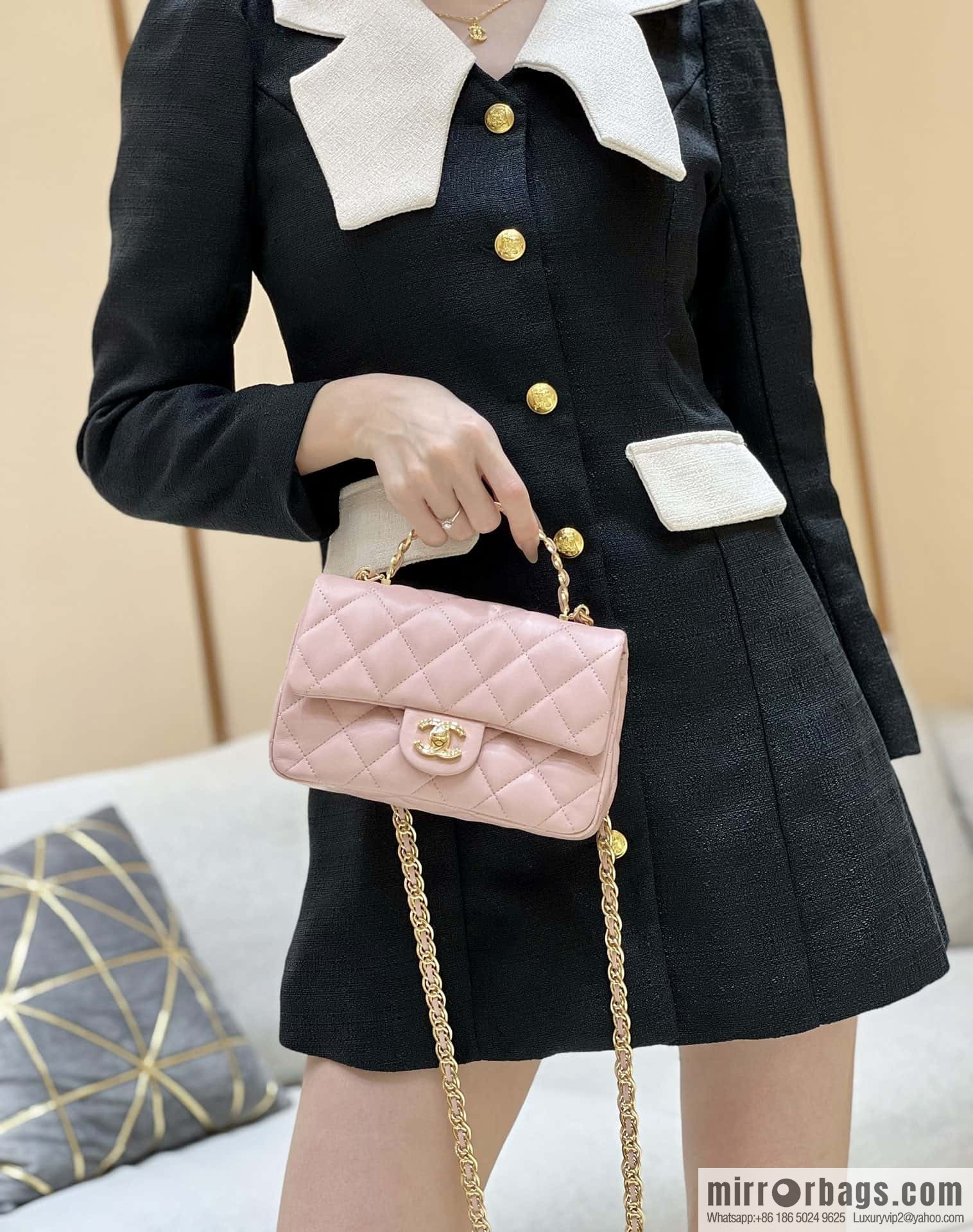 CHANEL 23S spring/summer series CF handle mini AS4023 pink