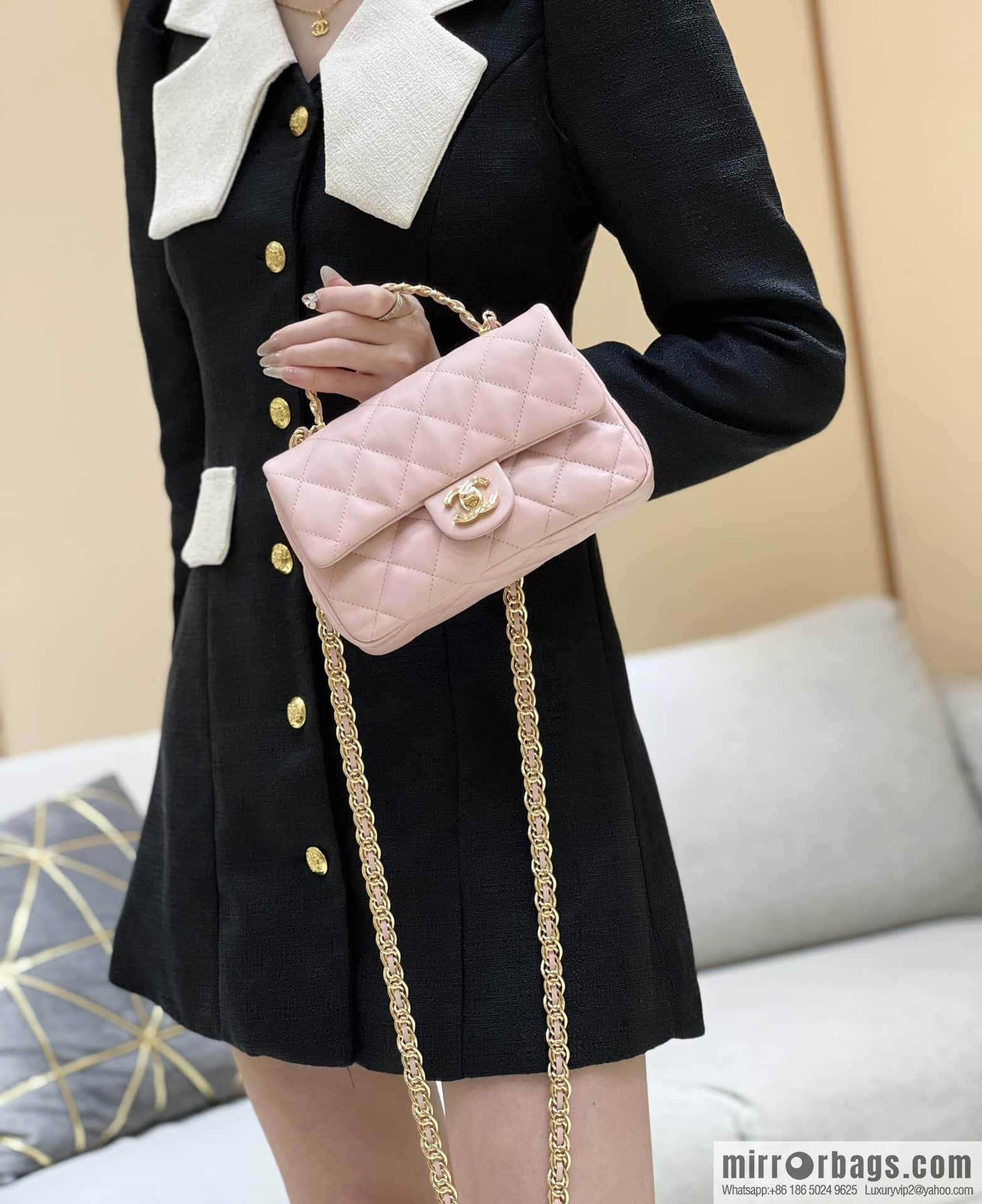 CHANEL 23S spring/summer series CF handle mini AS4023 pink