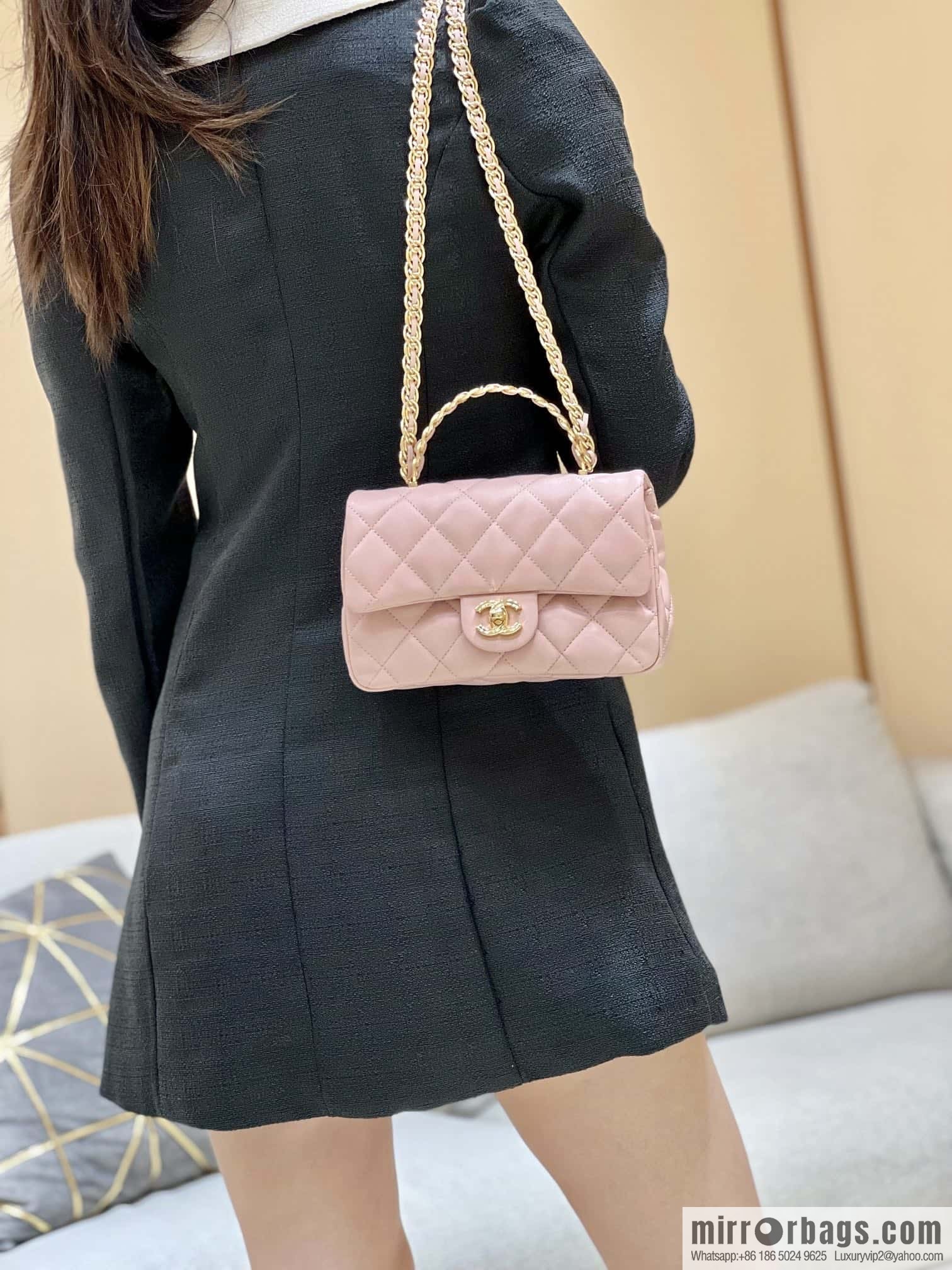 CHANEL 23S spring/summer series CF handle mini AS4023 pink