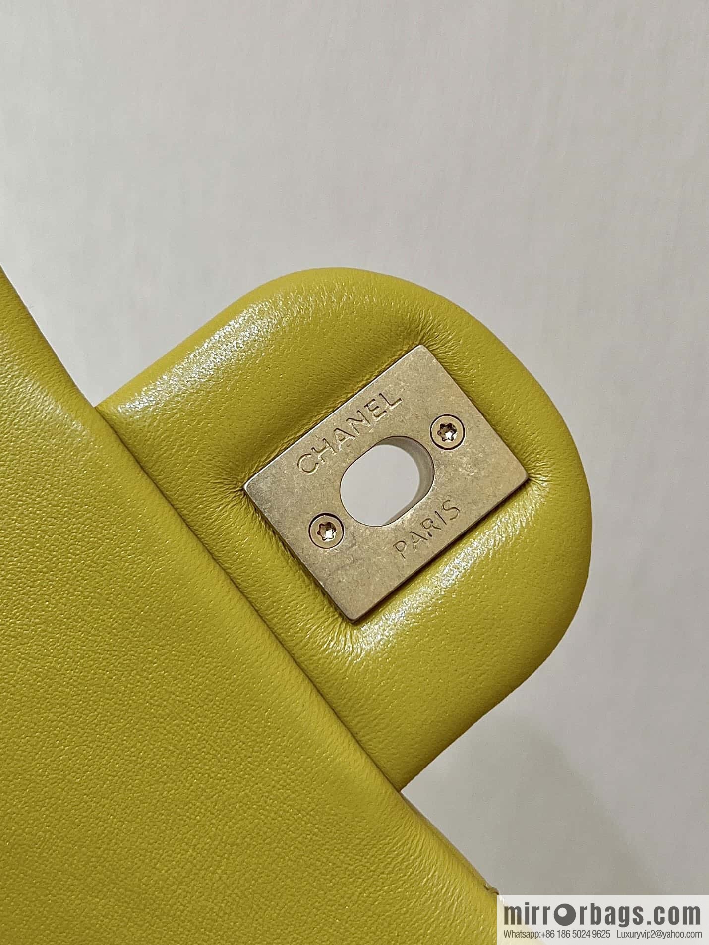 CHANEL 23A Premium Handicraft Workshop Series, Dakar mahogany cf big mini bag AS4165 yellow