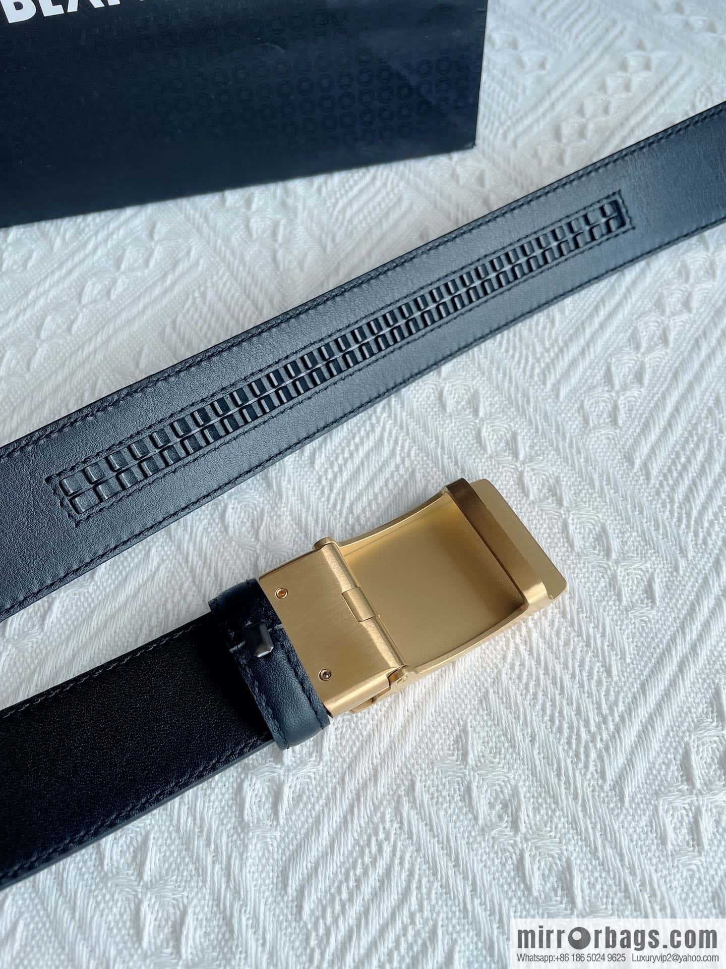 MONTBLANC Montblanc, White Hexagonal Star Capsule Metal Automatic Buckle Men's Automatic Belt