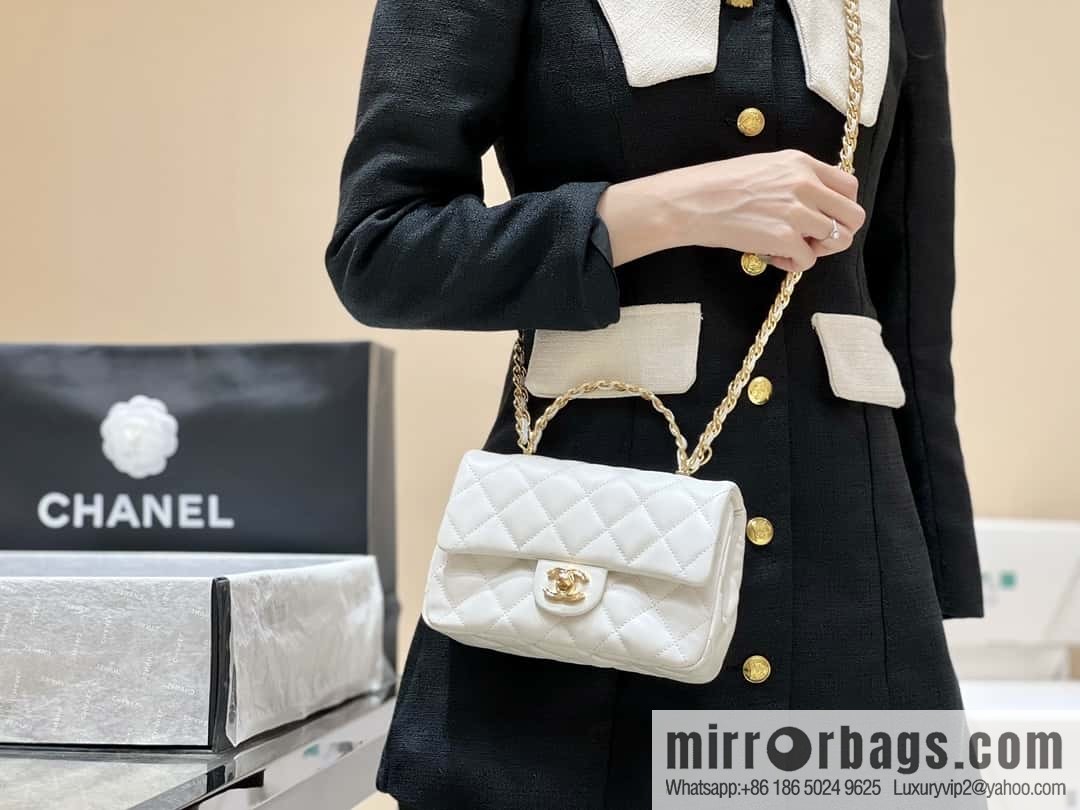 CHANEL 23S spring/summer series CF handle mini AS4023 white